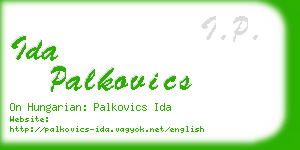 ida palkovics business card